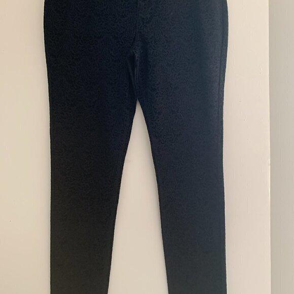 Black Paisley Ankle Pants Sz. 12 Rayon/Nylon/Spandex - Picture 4 of 7